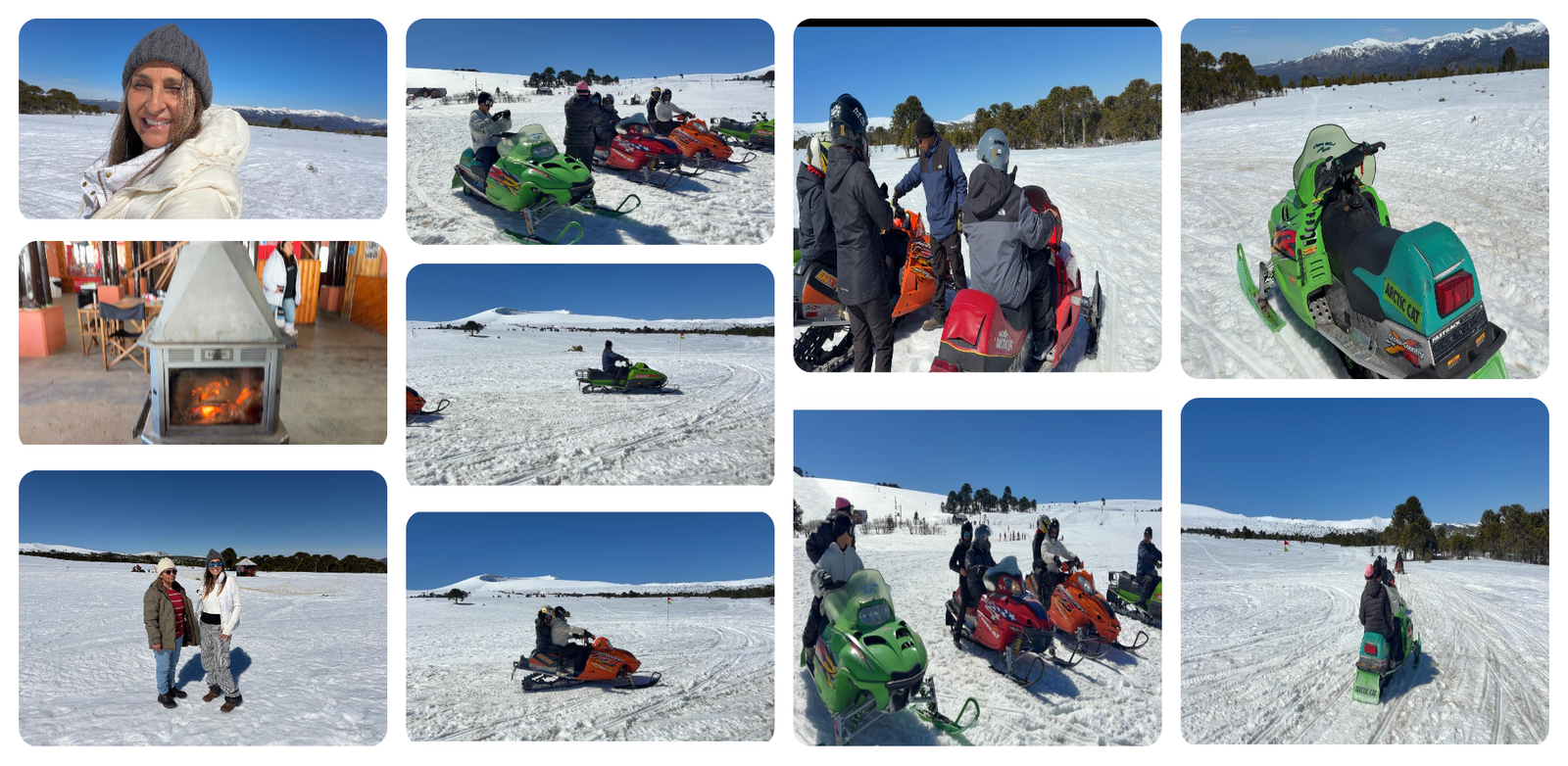 Motos de nieve en Batea Mahuida